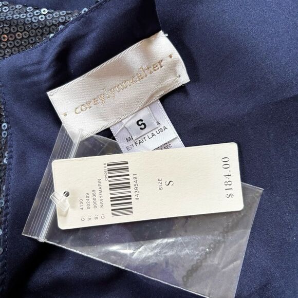 NWT Corey Lynn Calter Navy Sequin Dress | S - Picture 8 of 8